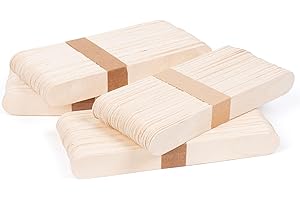 ANTETOK 20 cm, 200 palitos naturales jumbo para manualidades, 20 cm de longitud, acabado de madera, depresores de lengua, palitos de helado de madera de abedul