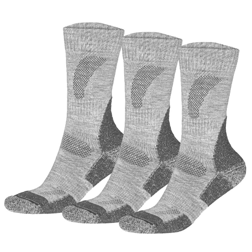 DANISH ENDURANCE Merinowolle Wandersocken für Herren, Damen & Kinder, 3 Paare, Trekkingsocken, Atmungsaktiv, Gepolstert, Antiblasen Polsterung, Merino Funktionssocken – Bild 3