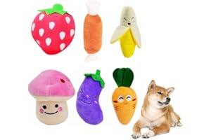 Emwel Small Dog Toys Squeaky Dog Toys Pets Squeaky Toy, 6 PCs Plush Puppy Toys for Small Medium Dogs