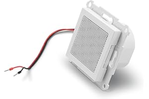 TechniSat Głośnik do DIGITRADIO UP 55 – pojedynczy głośnik podtynkowy (do rozszerzenia DIGITRADIO UP 55, do elastycznego montażu, 2 W, IP20) przednia osłona RAL 9016, biały