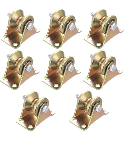 4 Stuks Katrol Met Dubbele Lagers – Verzinkt Ijzer, Voor Touw, Kabel En Waslijnen – Incl. Schroeven En Kunststof Hulzen