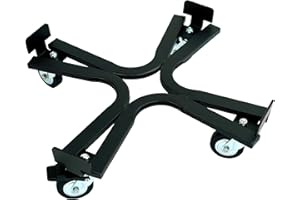 Tecnokit Carrello Circolare per Piante di Grandi Dimensioni, carico 200 kg, Struttura Robusta in Acciaio, con Ruote industriali con Freno, Made in Italy,(ø 65 CM, Nero)