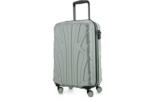 suitline - Handgepäck Hartschalen-Koffer Koffer Trolley Rollkoffer Reisekoffer, TSA, 55 cm, ca. 34 Liter, 100% ABS Matt, Mint