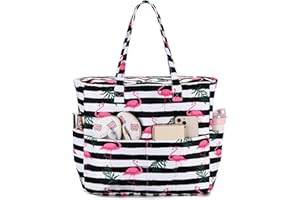 LEDAOU Bolsa de playa grande con cremallera para mujer, impermeable, bolsa de transporte, bolsa de transporte a prueba de arena con cremallera, piscina, fitness, bolsa de viaje familiar