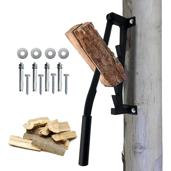 Monucep Manueller Holzspalter - Wandmontiert Mit Langem Hebel Für Einfaches Holzhacken