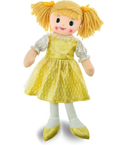 Bigjigs Toys Abitino A Righe Azzurre Per Bambole 28 Cm | Set 3 Pezzi Con Accessori Per Capelli Coordinati