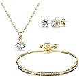 Philip Jones Gold Plated Friendship Set Created with Zircondia® Crystals
