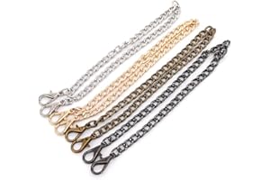 HUNDREDWEAT Cinghie di Ricambio a Catenella Catene di Ricambio 4 Pezzi Catena Borsa Tracolla 60cm Borse Catena di Ricambio 4 Colori per Tracolla Staccabile, Cinghia di Catena Ricambio per Catena Spalla