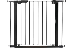 Baby Dan Premier - Barrera para puerta y escalera (86-93,3 cm), color negro