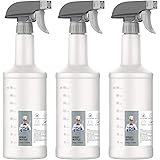 MR.SIGA 24 oz plastsprayflaskor för rengöringslösningar, HDPE påfyllningsbara sprayflaskor av kommersiell kvalitet med mått o