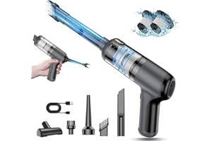 SEVNDE handheld vacuum cleaner, 9000Pa Portable Cordless Lightweight Mini Vacuum Cleaner, USB Car Vacuum Cleaner Car Cleaner, Cleaning for Kitchen, Car, Home, Pet Hair, Computer desktop