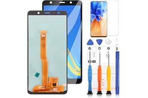 LADYSON OLED LCD-Bildschirm für Samsung Galaxy A7 2018 SM-A750 A750F A750FN A750N A750G A750GN/DS LCD Display Touchscreen Digitizer Montage Kit mit Werkzeugen (Schwarz)