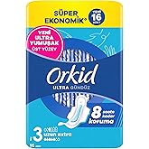 Orkid Ultra Hijyenik Ped Uzun Extra (Boy 3) S&uuml;per Ekonomik Paket 16 Adet Ped