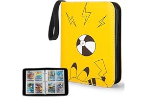 Étui Housse pour classeur carte Compatible Pokemon Carte, Classeur pour Cartes à Collectionner, Porte Carte à Collectionner 400 Cartes, Album Carte Classeur étanche Jeu de Rangement（Volleyball）