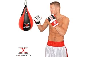 MAXSTRENGTH Max Strength Boxing Pear Shape Speedball And Swivel Punch Bag MMA Punching Training Speed Ball