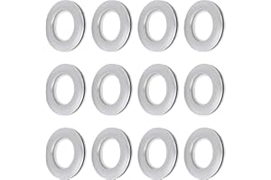 INCREWAY Anillos de Cortina con Ojales, 16 Piezas 42mm diámetro Interno ABS Plastic Redondos presión Conjunto de Ojales Apto para Cortinas y Bricolaje