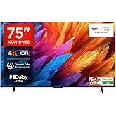 TCL 189 cm (75 inches) Metallic Bezel-Less Series 4K Ultra HD Smart LED Google TV 75V6B (Black)