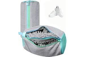 CYJJYZ 2 in 1 Sacchetto Scarpe Lavatrice, Riutilizzabili Sacchetti per Scarpe Lavanderia, Pulizia a 360° Lavatrice Scarpe Borse per Bucato con Cerniera per Scarpe da Ginnastica