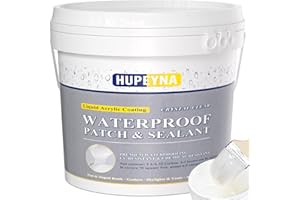 HUPEYNA Sigillante Impermeabile Trasparente, Sigillante Impermeabile Liquido di Riparazione Delle Perdite, Gomma Liquida Trasparente Rivestimento Impermeabiles, Colla Impermeabiles per Esterni ed Interni 5KG