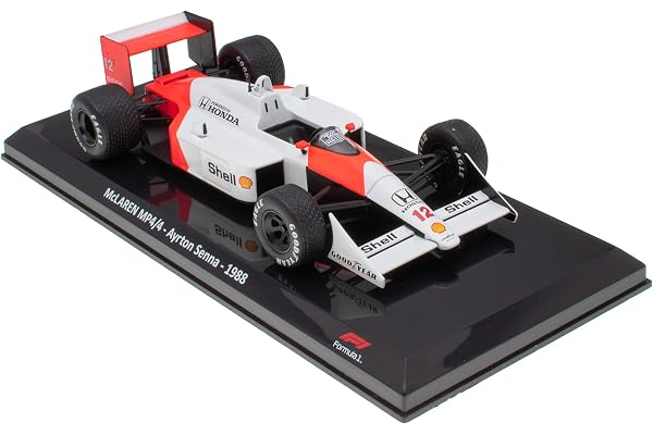 OPO 10 - Voiture Formule 1 1/24 Compatible avec McLaren MP4/4 Ayrton Senna Champion du Monde 1988 - OR001