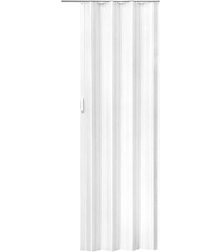 Porte Accordéon Coulissante Forte Maya PVC – 83x214 Cm, Finition Blanc Cendre (neuf)