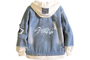 TUBOSHU Kpop Stray Kids Denim Jackets Autumn Spring Winter Casual Hoodie Costumes Couple's Hooded Coat Tops