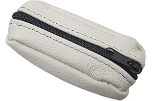 MYLEDERSHOP Sacchetto chiave di pelle Made in UE (Bianco)