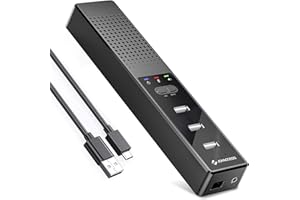 JOYACCESS Enceinte PC avec Hub USB, Barre de Son PC avec Port pour Les Ordinateurs Portables et de Bureau, Compatible Windows/Mac, Enceinte Portable pour Le Gaming, Zoom, Les Cours en Ligne et Le Télétravail