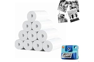 Double Dragon, 10 Rolls 57x25mm Premium Thermal Paper, BPA-Free, 10-Year Image Life, for Kids’ Instant Cameras, Credit Card Machine, PDQ Receipt Printer, Portable Mini Thermal Printers, No Ink Needed