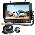 PARKVISION Reversing Camera Wireless Solar Magnetic, Funk Rear View Camera with 7'' LCD Monitor with Antenna,1080P Battery Solar Rear View Backup Camera Wireless DIY Parking Aid
