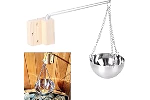 AISNY Sauna Cuenco Aroma, 850 ML Aroma Sauna Acero Inoxidable Cuenco para Sauna Accesorios Sauna Cuenco Spa Sauna Evaporador Cuenco Colgante Taza Cuenco Aceite Esencial Accesorios para Habitación Sauna