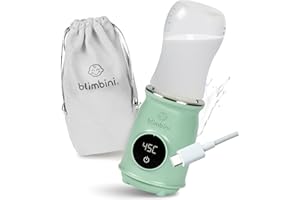 blimbini® Pro+ Flaschenwärmer Baby unterwegs mit genauer Temperatursteuerung & USB-C - akkubetriebener, tragbarer Flaschenwärmer to go - Baby Bottle Warmer portable - Babyflaschen Wärmer unterwegs