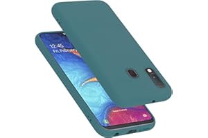 Cadorabo Schutzhülle kompatibel mit Samsung Galaxy A20e, Liquid Green – weiche Schutzhülle aus TPU-Silikon mit stoßfest und Kratzfest – Ultra Slim Slim Gel Case Cover Bumper