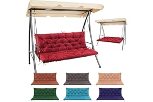 Matalde Outdoor Cushions for Patio Furniture, Patio Furniture Cushions with backrest and Straps, 60x40 inches, 4" Thick,Porch Swing Cushions for Lawn, Backyard and Garden Burgundy