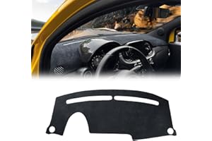 KUNGKIC Per Abarth 595 695 2017-2024 Copertina per Cruscotto in Flanella per Auto, Protezione Solare per Interno Auto, Protezione dalla Luce per Cruscotto, Protezione in Spugna per Cruscotto