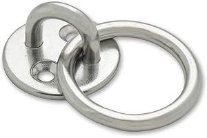 Docks gmar68 set 2 plattspelare rund med ring Mobile – rostfritt stål – trådlös diameter 5 mm – ring innerdiameter 30 mm – diameter platina 33 mm, grå, 2-delad sats