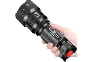 REHKITTZ Torche Lampe de Poche LED, 3300 Lumens Super Grande Lampe de Torche Ultra Puissante Ajustable Zoomable, pour les Activités Extérieurs ou Bricolage