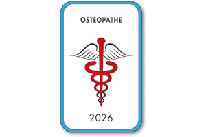 SIGNAL SAFETY Autocollant Sticker - Vignette Caducée 2026 pour Pare Brise en Vitrophanie - V4 Ostéopathe