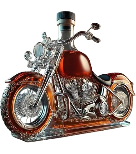 Bottiglia Di Vino In - Nave A Forma Di Moto Creativa, Contenitore Scozzese Unico | Eleganti Spiriti Che Servono La Caraffa E Un Pezzo Di Esposizione Artigianale Per La Celebrazione Del Counterop - 10