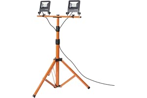 LEDVANCE LED Arbeitslicht, Leuchte für Außenanwendungen, Kaltweiß, Tripod-Ständer, LED Worklight, 2 x 20 Watt