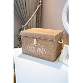 Mayaglory &Ccedil;ok Ama&ccedil;lı Ke&ccedil;e Kapaklı Mini Kutu Organizer, Saklama Kutusu, Krem Renk, 35x23x23cm