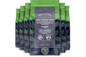 by Amazon Caffè tostato e macinato Brasiliano, Tostatura media, 227g, Confezione da 6 - Certificato Rainforest Alliance