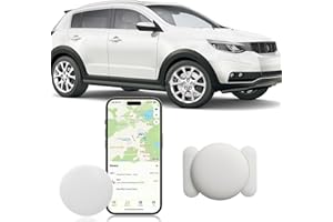 SZSEYNMY GPS Tracker per Auto, Magnetico Nascosto Localizzatore Gps Senza SIM, GPS Auto Localizzatore Compatibile con Apple Find My App per Bambini, Auto, Animali Domestici (1 bianco)