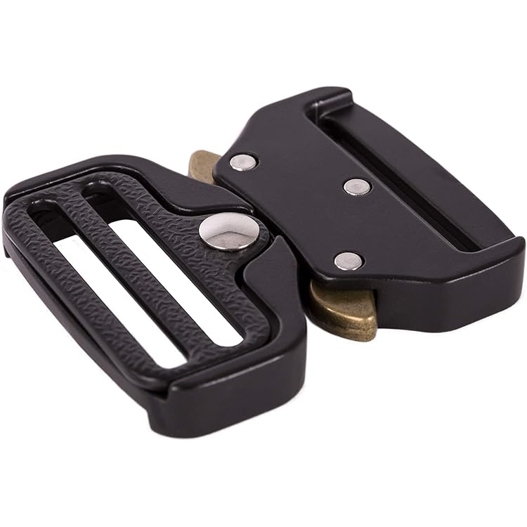 40mm Riemgesp, Set van 2 Metalen Gespen, Duurzaam en Stevig, Geschikt voor Leren Werk, Militaire Riemen, Handwerk en DIY Projecten, Unisex, Zwart