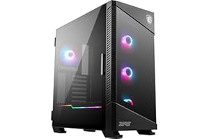 MSI MPG VELOX 100R Mid Tower Gaming Case 'Nero, 4 ventole ARGB da 120 mm, Mystic Light Sync, USB Type-C, 2 pannelli in vetro temperato, E-ATX, ATX, mATX, mini-ITX