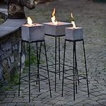 Betonfeuer der Beske-Manufaktur inklusive Ständer und Nachfüllwachs im Komplettset | Rundum sorglos Paket | Größe des...