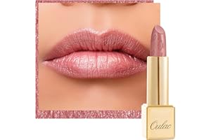 OULAC Métallique Briller Rouge a Levre Rose, Rouge à lèvres Pailleté Très Pigmentés et Crémeuse, Hydratation Longue Durée et Confort pour les Lèvres, Vegan (13) Baby Angel
