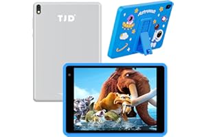 TJD Children Tablet 7.5 Inch,Android 12 Tablet for Kids with Full HD Display,Dual Camera, Wi-Fi, Bluetooth, Parental Control Learning Tablet with Kid-Proof Case and Stand (Silver)