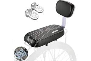 LIBRNTY Siège arrière Accessoires de vélo,Siège de vélo Universel pour siège d'enfant avec Porte-bébé,Vélo Pièces Accessoires Sièges,Dossier en éponge Douce