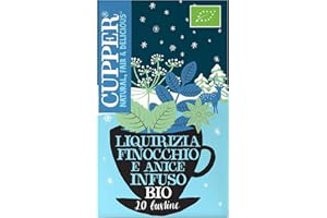 Cupper - 20 Bolsitas de Infusiones Ecológicas con Regaliz dulce, Hinojo y Anís - Apto para Veganos